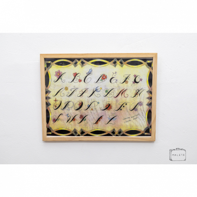 QUADRO LETRAS ALFABETO - 42X32