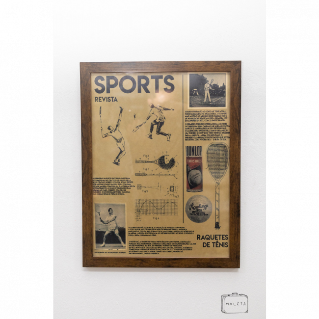 QUADRO REVISTA SPORT RETRÔ - 33X43