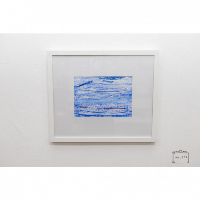 QUADRO RISCOS GIZ AZUL - 53X45