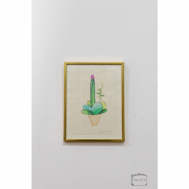 QUADRO CACTO (DESENHO) - 19X25