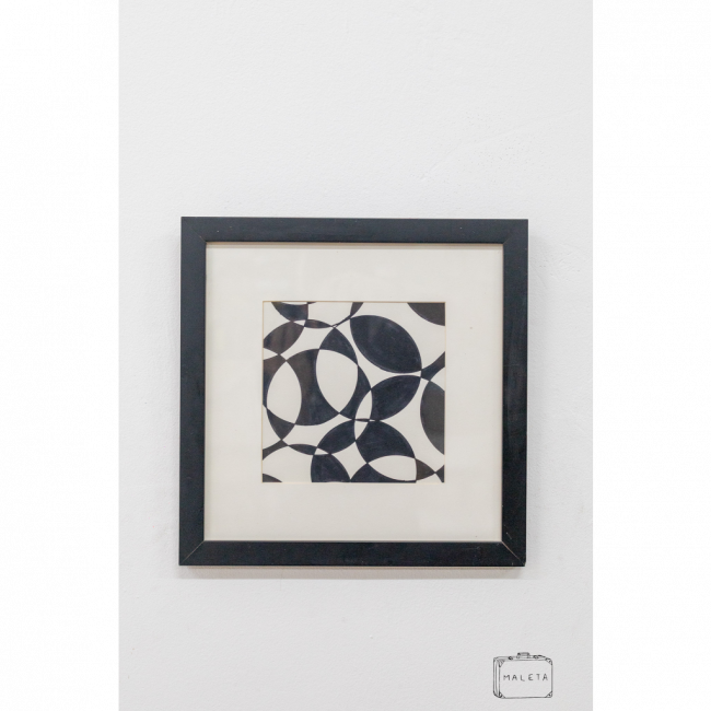 TELA CÍRCULOS PRETO E BRANCO - 30X30