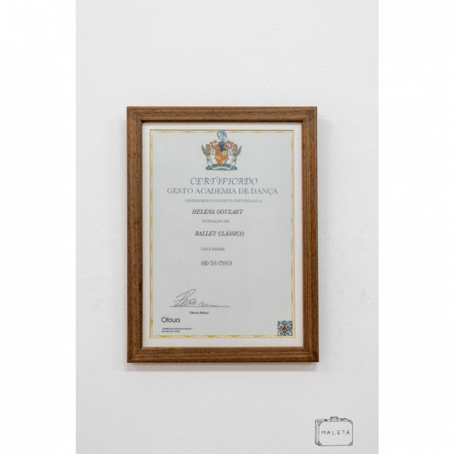 QUADRO CERTIFICADO ACADEMIA DE DANÇA - 26X35