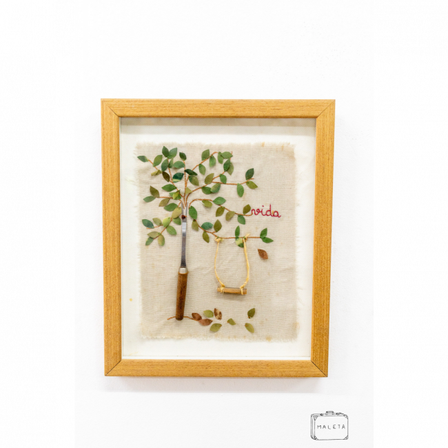 QUADRO ÁRVORE GARFO COM BANCO – 27X33