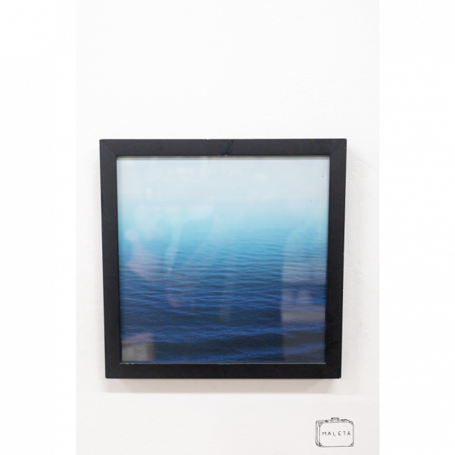 QUADRO DEGRADÊ AZUL - 33X33