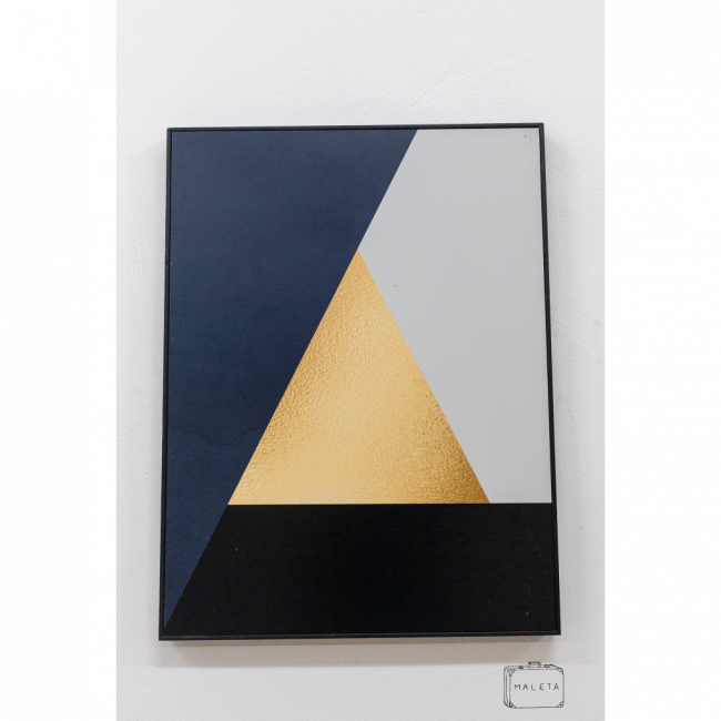 QUADRO TRIÂNGULO DOURADO - 37X49