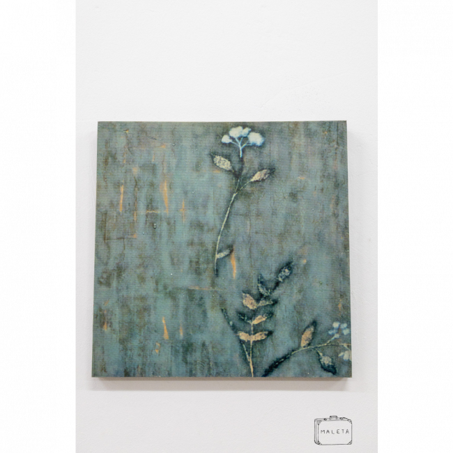 TELA VERDE COM RAMINHO DE FLORES – 41X41