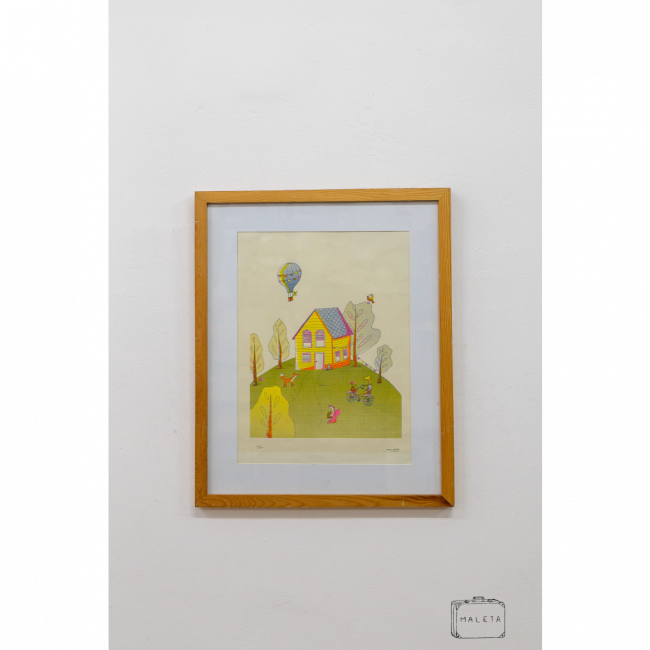 QUADRO CASA COM BALÃO – 43X53