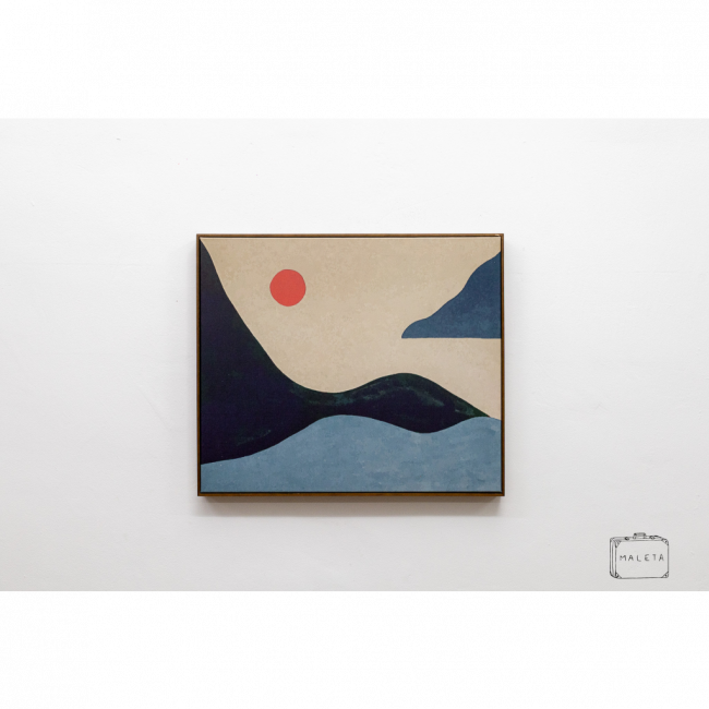 QUADRO SOL/MONTANHA/MAR/NUVEM - 68X58