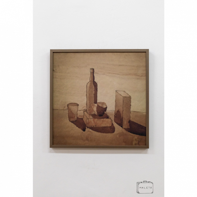 QUADRO GARRAFA E COPO - 52X52