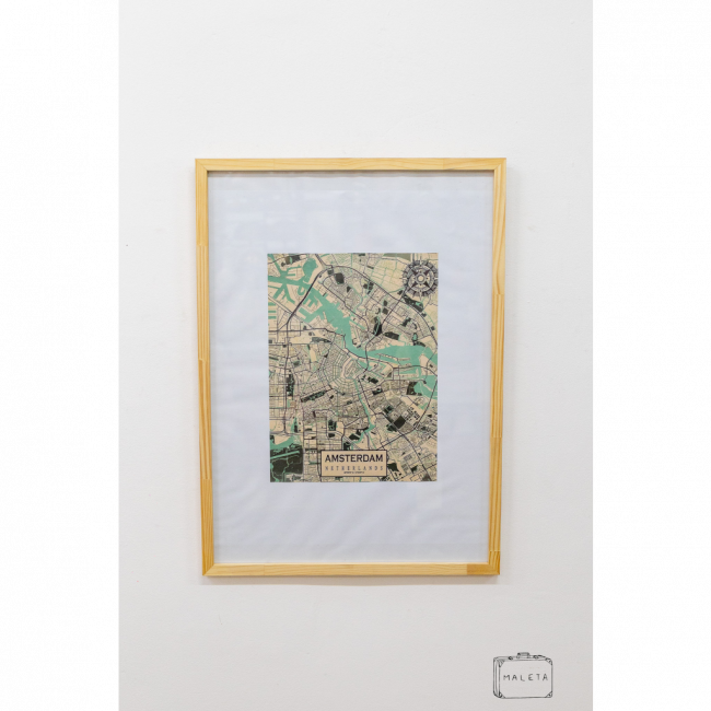 QUADRO MAPA AMSTERDAM - 53X73