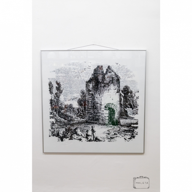 QUADRO CASTELO DE PEDRA - 100X100