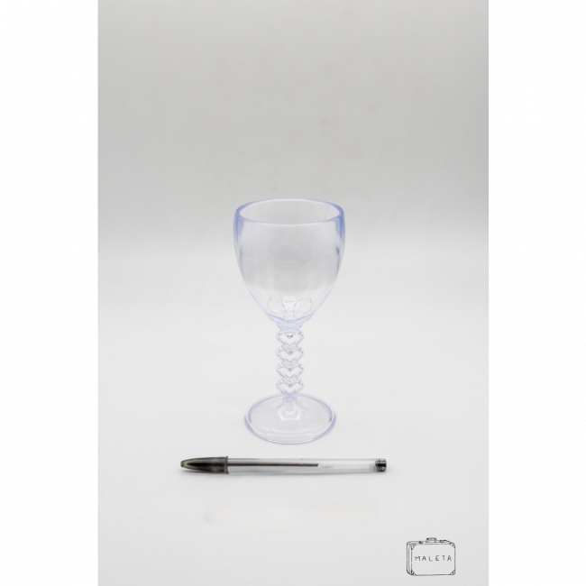 TAÇA ACRÍLICO CRYSTAL HASTE BOLINHA - LS
