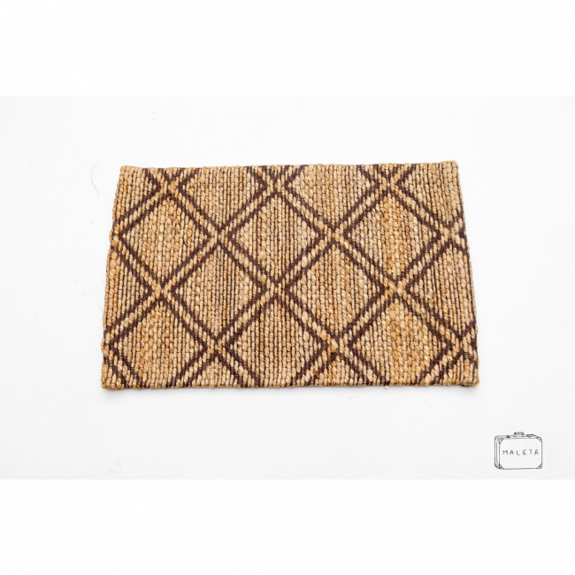 CAPACHO SISAL LOSANGO MARROM - 0,50X0,80