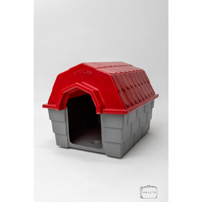 CASINHA DE CACHORRO CINZA TELHADO VERMELHO - L0,75XP0,90XA0,70