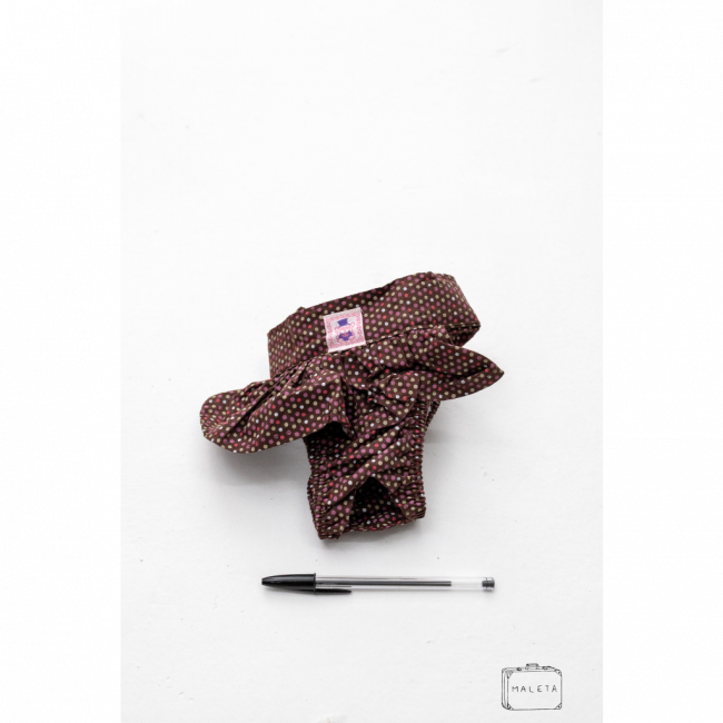 ROUPA PARA PET MARROM DE BOLINHAS