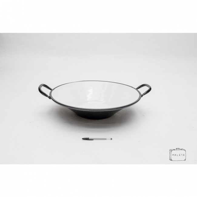 TACHO DE FRITURA PRETO INTERIOR BRANCO