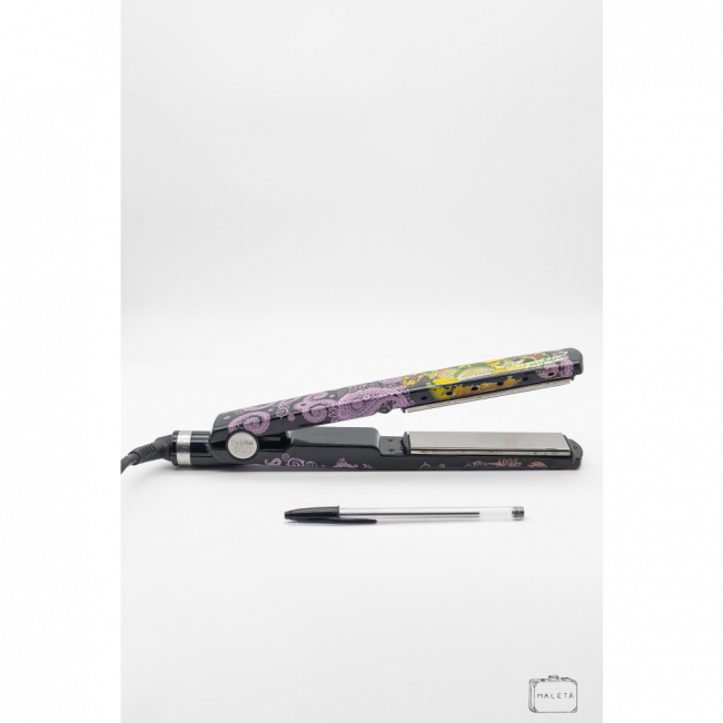 CHAPINHA DE CABELO BABYLISS PRETA ESTAMPA FLORES ROSA E AMARELA