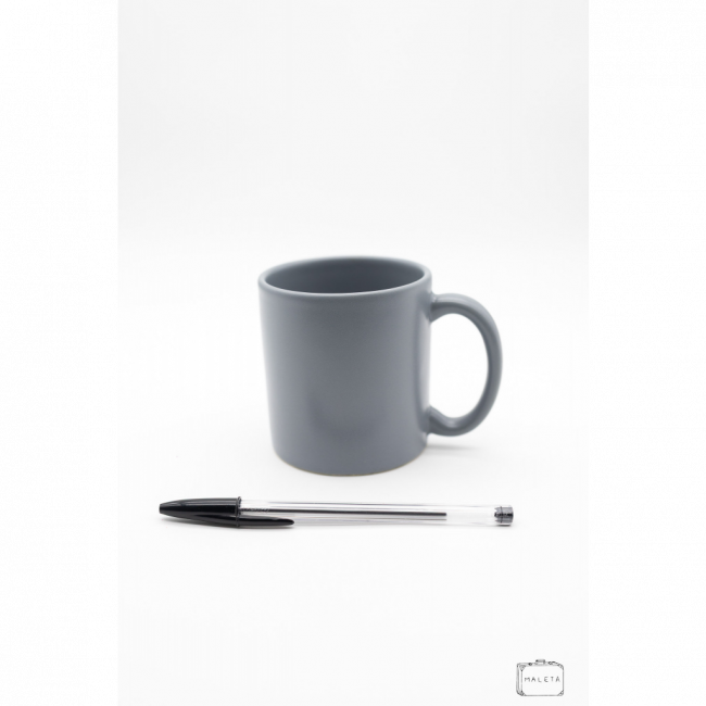 CANECA CERÂMICA CINZA FOSCA - LS