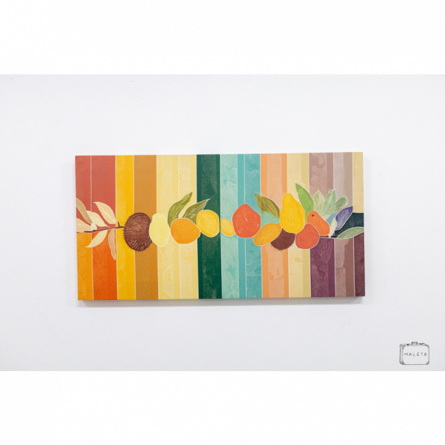 QUADRO COLORIDO COM FRUTAS - 70X35