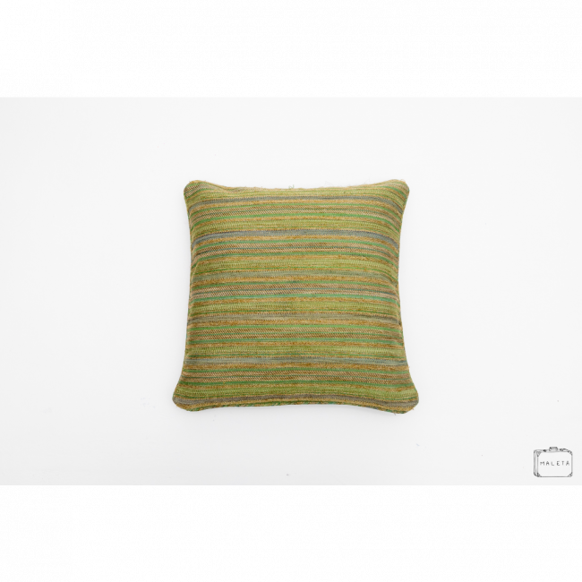 ALMOFADA VERDE LISTRADA - 50X50