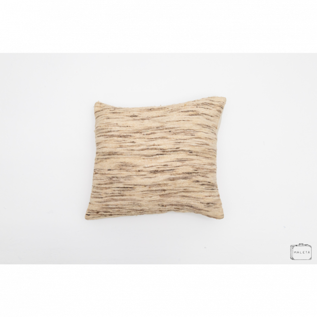 ALMOFADA BEGE RISCOS MARROM - 43X43