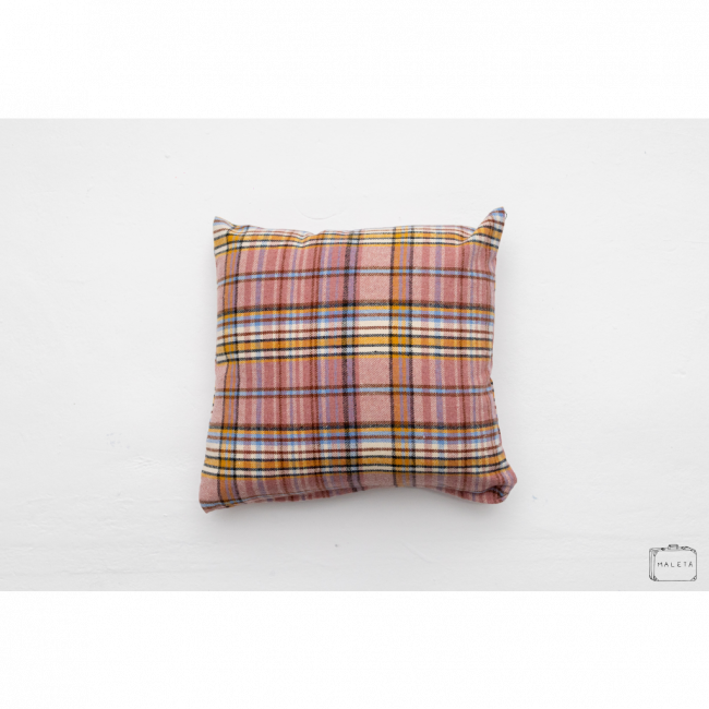 ALMOFADA XADREZ ROSA CLARO - 40X40