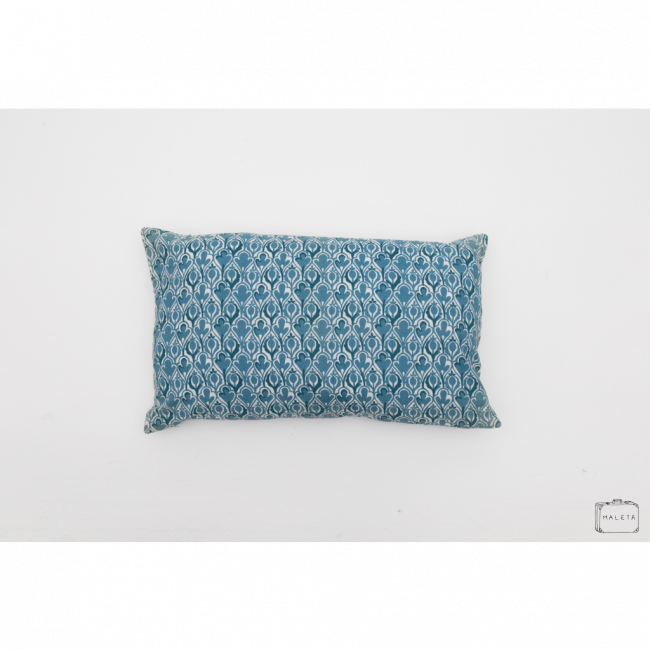 ALMOFADA AZUL ESTAMPADA - 50X30