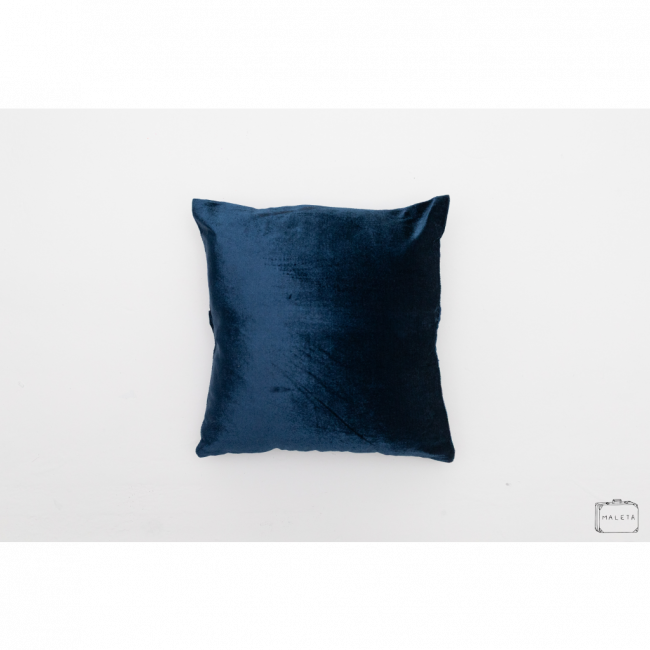 ALMOFADA VELUDO AZUL ESCURA - 35X35