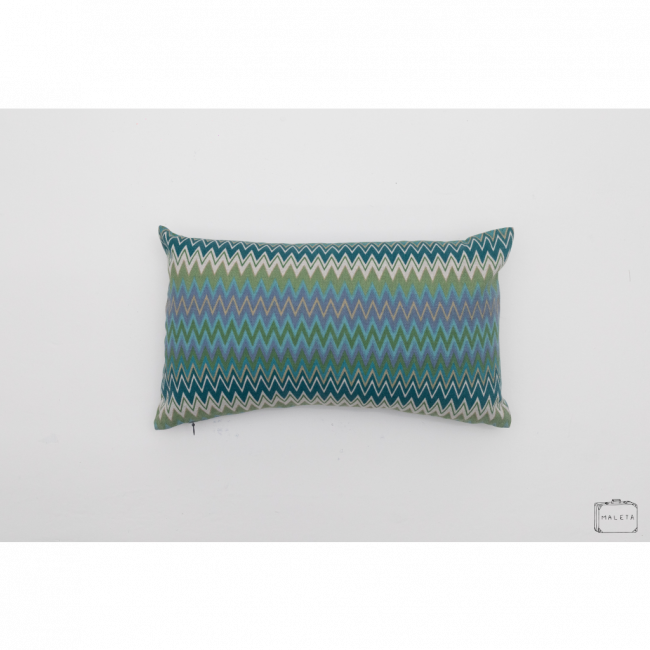 ALMOFADA ZIGZAG AZUL - 40X25