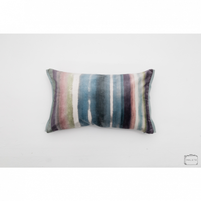 ALMOFADA LISTRAS AZUL/VERDE/ROXA/ROSA - 50X30