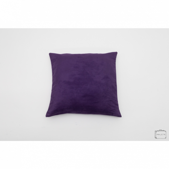 ALMOFADA SUEDE ROXA - 40X40