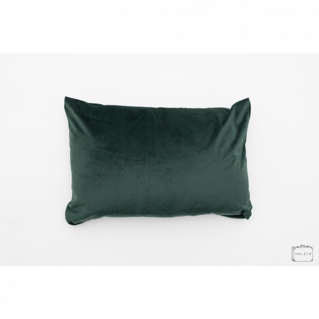 ALMOFADA VELUDO VERDE ESCURA - 50X30