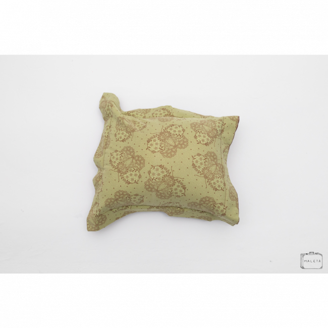 ALMOFADA VERDE ESTAMPA BORBOLETAS - 40X40