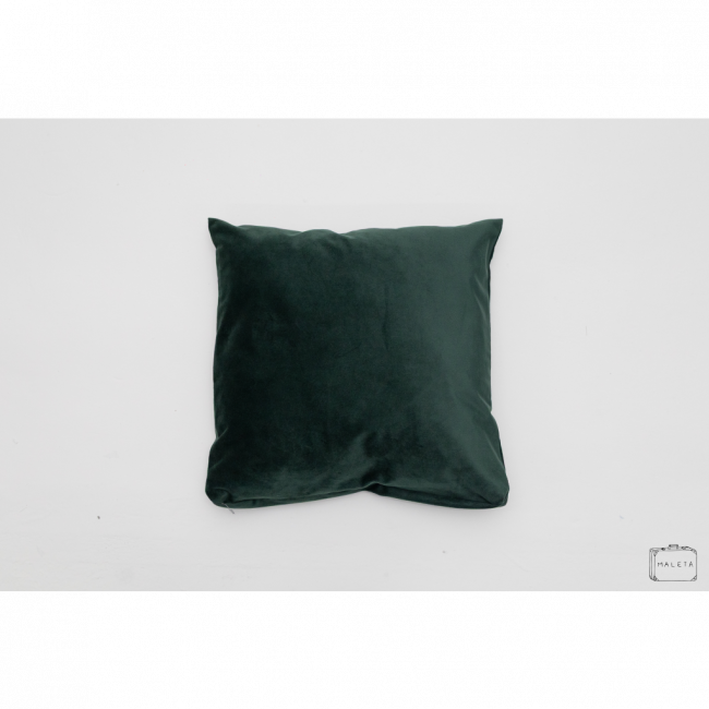 ALMOFADA VELUDO VERDE ESCURA - 45X45