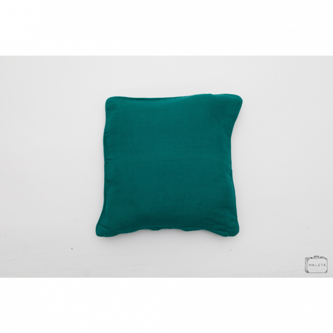 ALMOFADA VERDE TURQUESA - 45X45