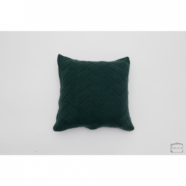 ALMOFADA LÃ VERDE MILITAR - 45X45