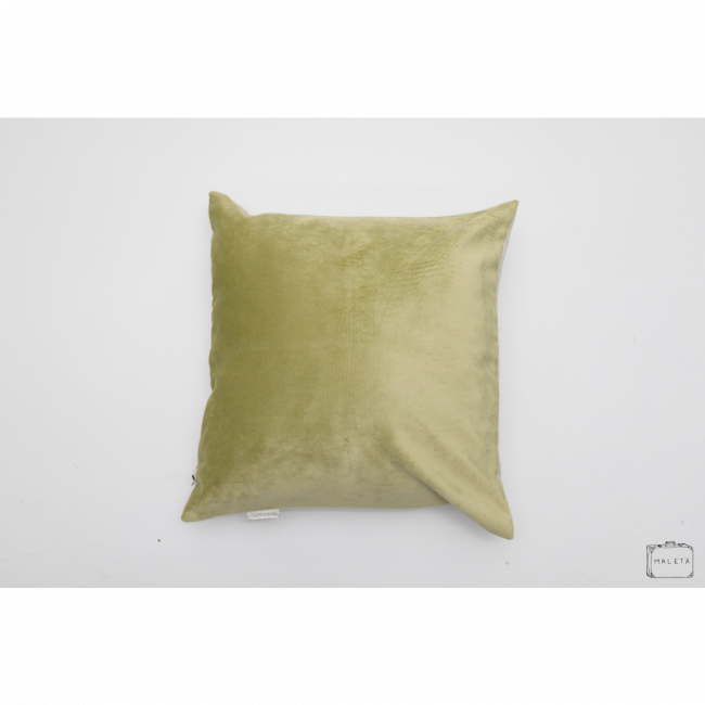 ALMOFADA VELUDO VERDE CLARO - 50X50