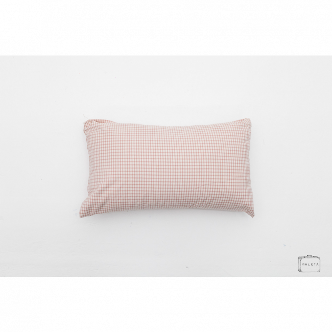 ALMOFADA QUADRICULADA ROSA - 50X30