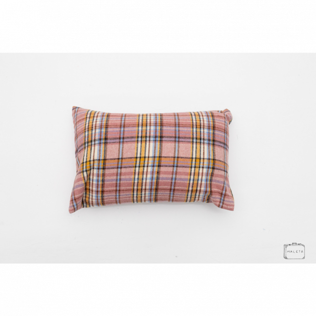 ALMOFADA XADREZ ROSA - 50X30
