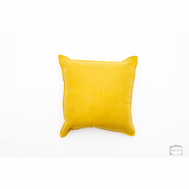 ALMOFADA LINHO MOSTARDA - 45X45