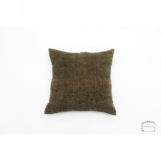 ALMOFADA VERDE ESTAMPA PRETA - 45X45