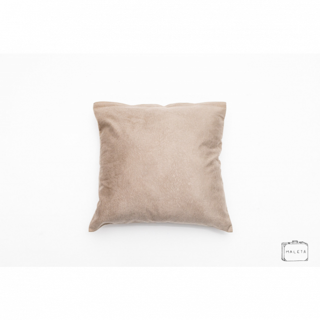 ALMOFADA SUEDE BEGE - 45X45