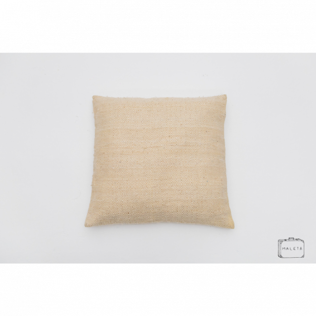 ALMOFADA BEGE ESTAMPA LOSANGO - 43X43