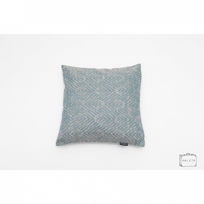 ALMOFADA AZUL ESTAMPA ZEBRA - 42X42