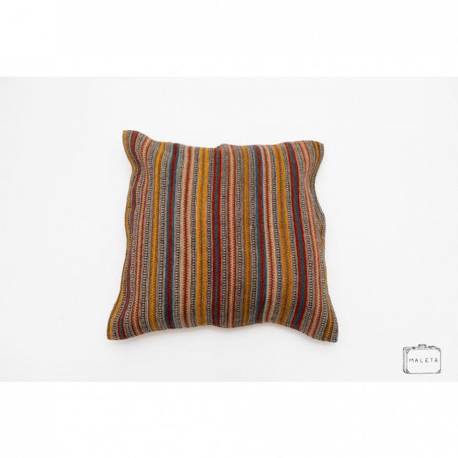 ALMOFADA LISTRAS TONS QUENTES - 60X60