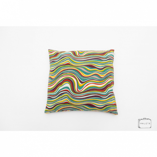 ALMOFADA ONDAS COLORIDAS - 45X45