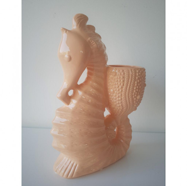 Vaso Cavalo Marinho Rosa Chá