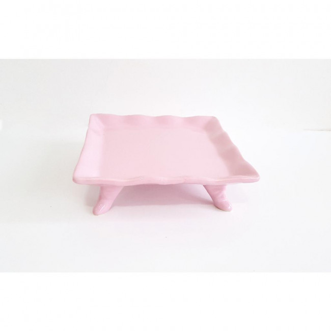 Bandeja Quadrada Ondas Rosa
