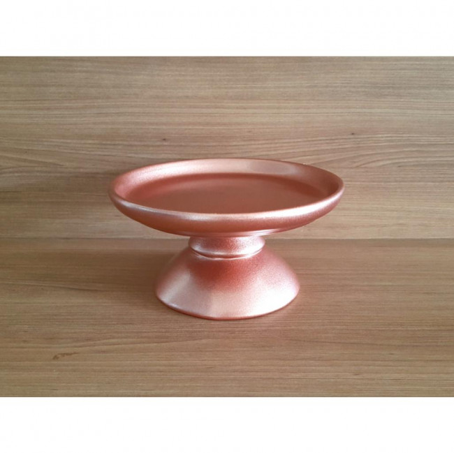 Prato de Cerâmica Rosê Gold P