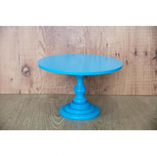 Suporte para Doces e Bolo Pé Torneado M Azul Claro